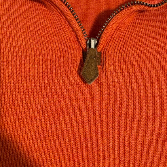 Ralph Lauren Orange Quarter-Zip Sweatshirt - Picture 6 of 11